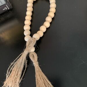 Handmade beaded garland Accessories (books and lamp) not included